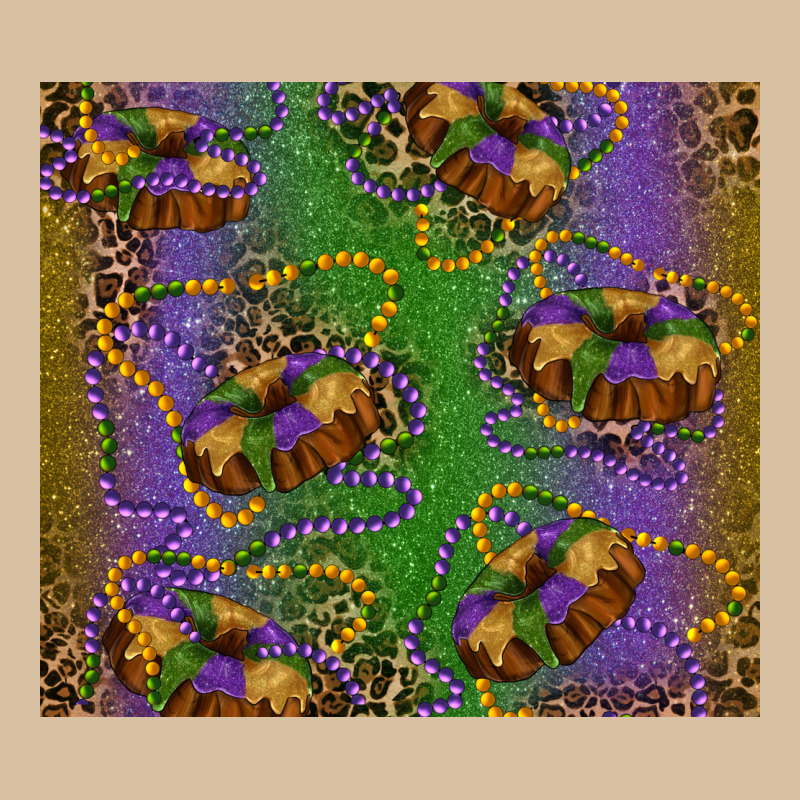 Mardi Gras King Cake Leopard Heavyweight Hoodie by RanaPortraitStore | Teevron
