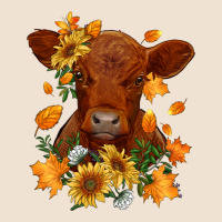 Fall Red Angus Calf Dried Leaves And Sunflowers Urban Hoodie | Teevron