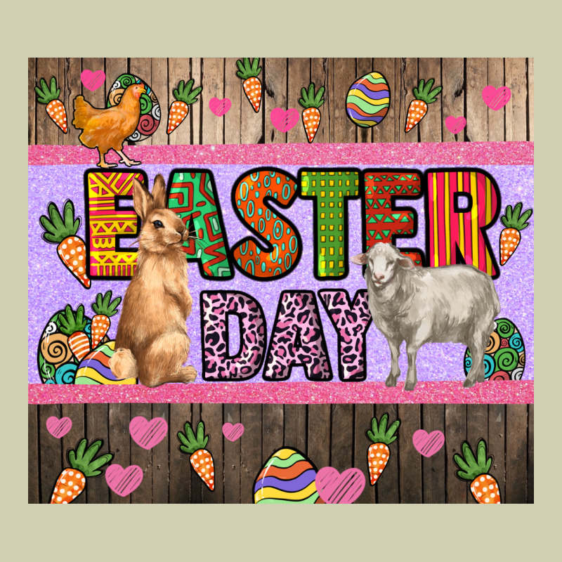 Easter Day Farm Animals Tumbler Heavy Core Tee by HowdyJamesFarm | Teevron