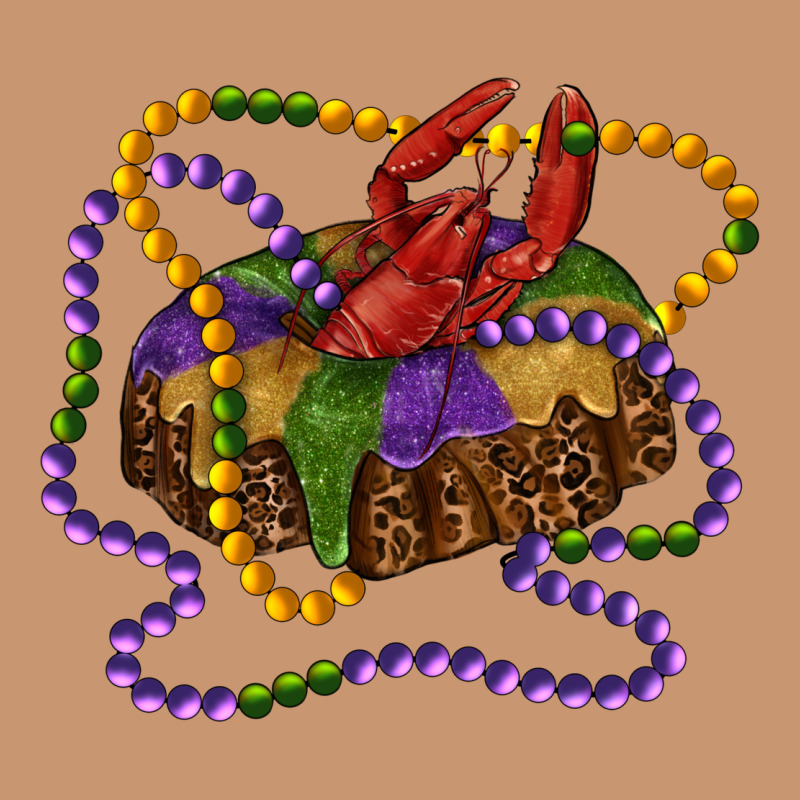 Mardi Gras Craw Fish King Cake With Leopard Heavyweight Hoodie by RanaPortraitStore | Teevron