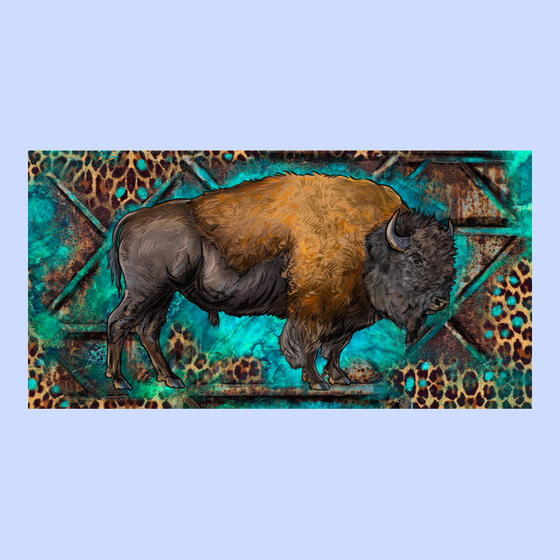Bison With Leopard And Turquoise Urban Heavy Tee by RanaPortraitStore | Teevron