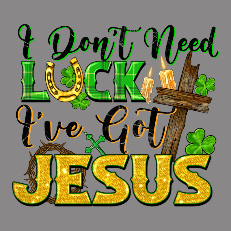 I Don't Need Luck I've Got Jesus Vintage Tee by FaDigitalArtStudio | Teevron