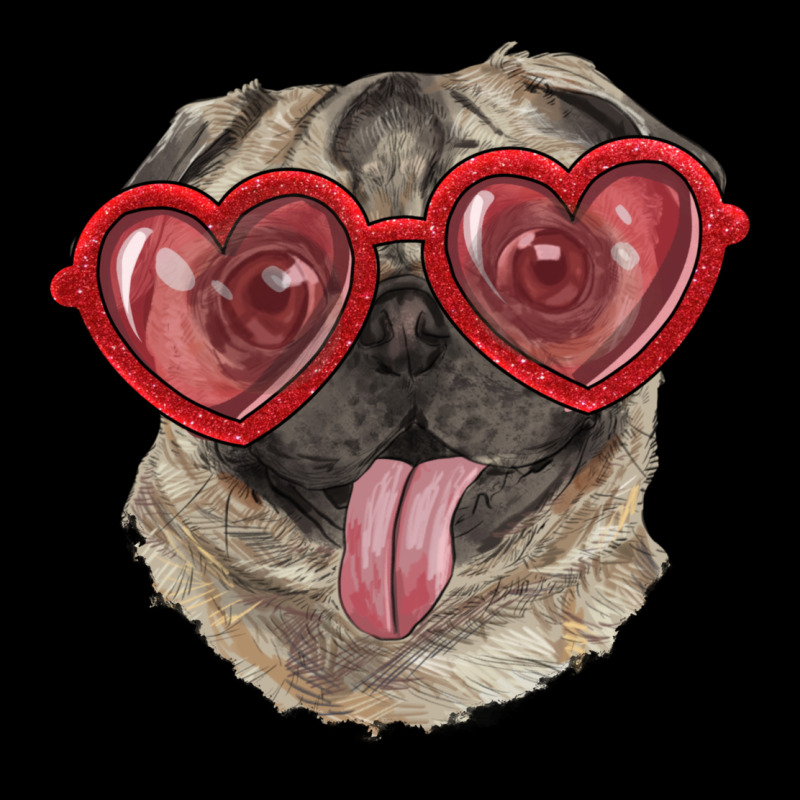Pug With Love Glasses Premium Sweatshirt by RanaPortraitStore | Teevron