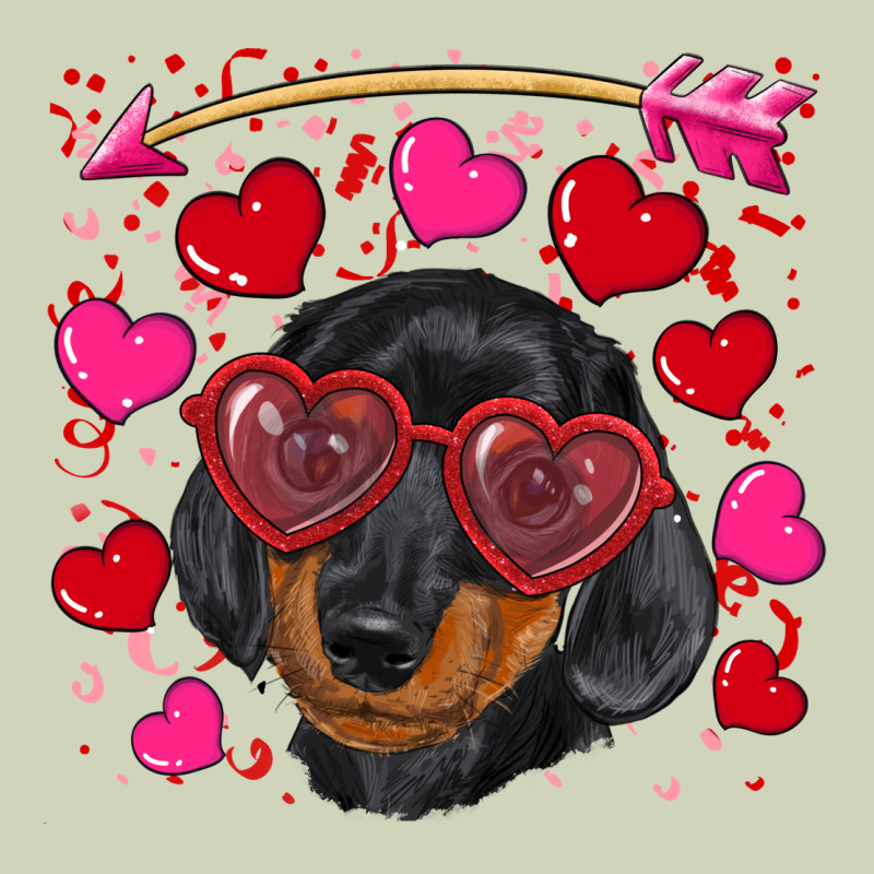 Valentine's Day  Dachshund Puppy Heavyweight Hoodie by RanaPortraitStore | Teevron