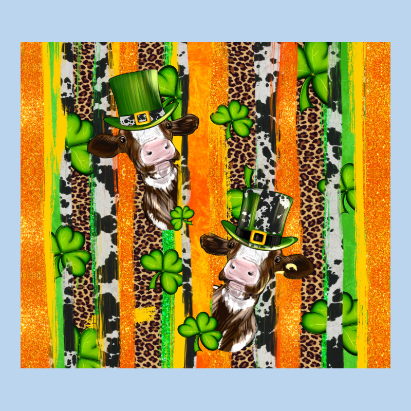 St Patricks Cow And Shamrock With Cowhide Classic Tee by Artiststas | Teevron