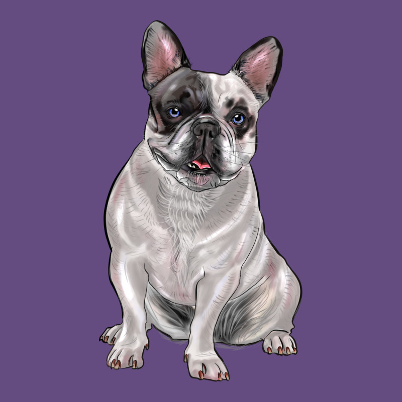 White Black French Bulldog Vintage Hoodie by LillyAllenDesigns | Teevron