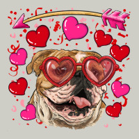 Valentine's Day  Brown English Bulldog Heavyweight Hoodie | Teevron