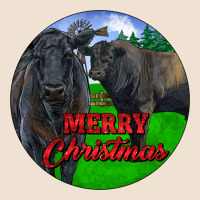 Black Angus Cattle And Bull Merry Christmas Urban Hoodie | Teevron