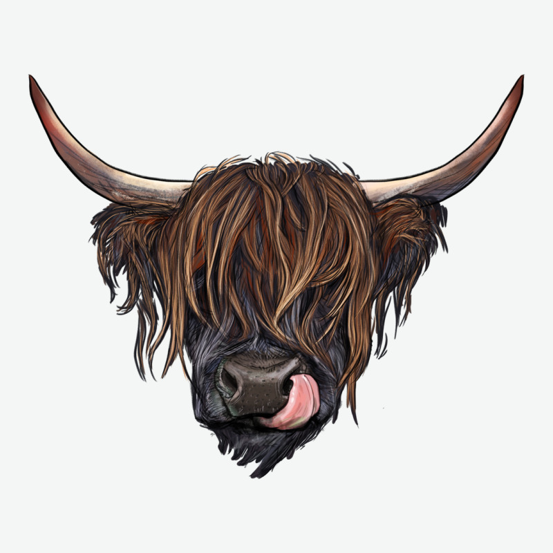 Black Highland Cow Urban Heavy Tee by RanaPortraitStore | Teevron