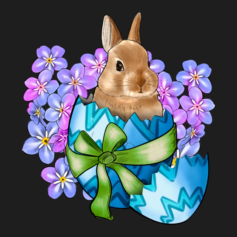 Easter Bunny Egg Flowers Heavyweight Hoodie by RanaPortraitStore | Teevron