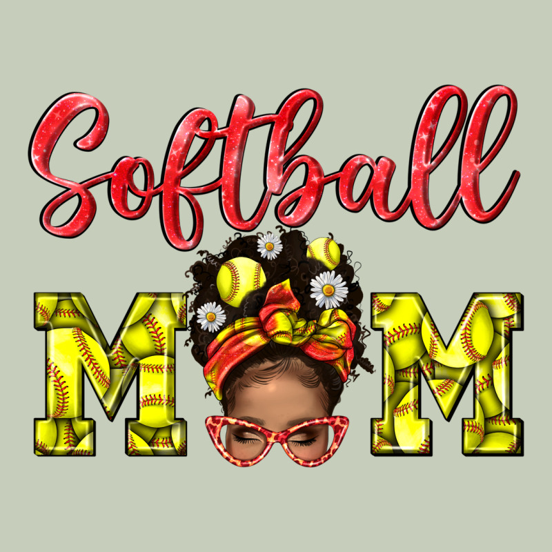 Softball Mom  And Afro Messybun Mom Bbs Ladies Tee by BundleAndBundleShop | Teevron
