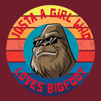 Retro Sunset Just A Girl Who Loves Bigfoot Zipper Hoodie | Teevron