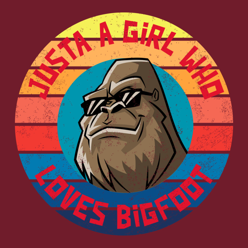 Retro Sunset Just A Girl Who Loves Bigfoot Zipper Hoodie by artisFamous | Teevron