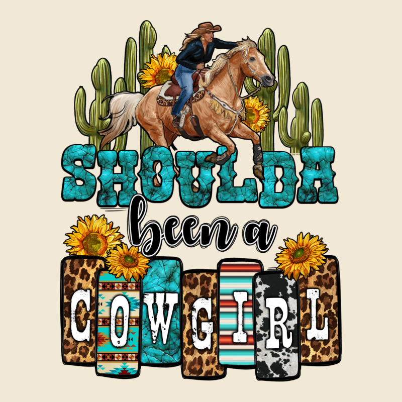 Shoulda Been A Cowgirl Premium Tee by OliviaCreatesArt | Teevron