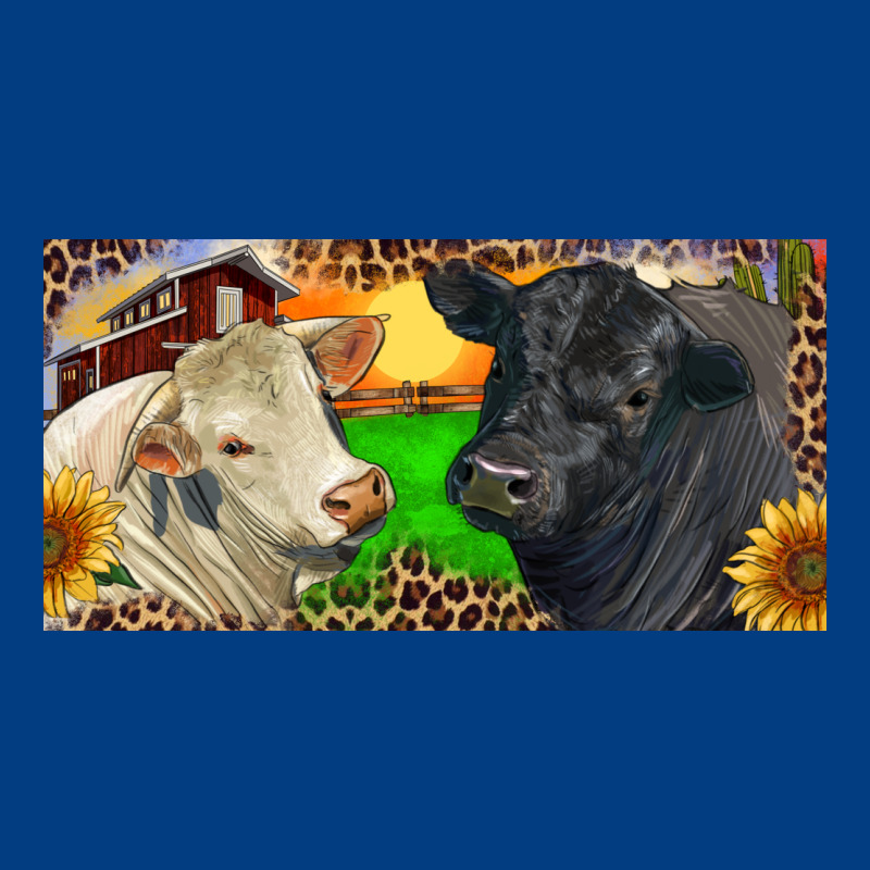 Charolais Bull And Black Angus Bull With Farm Premium Sweatshirt by RanaPortraitStore | Teevron