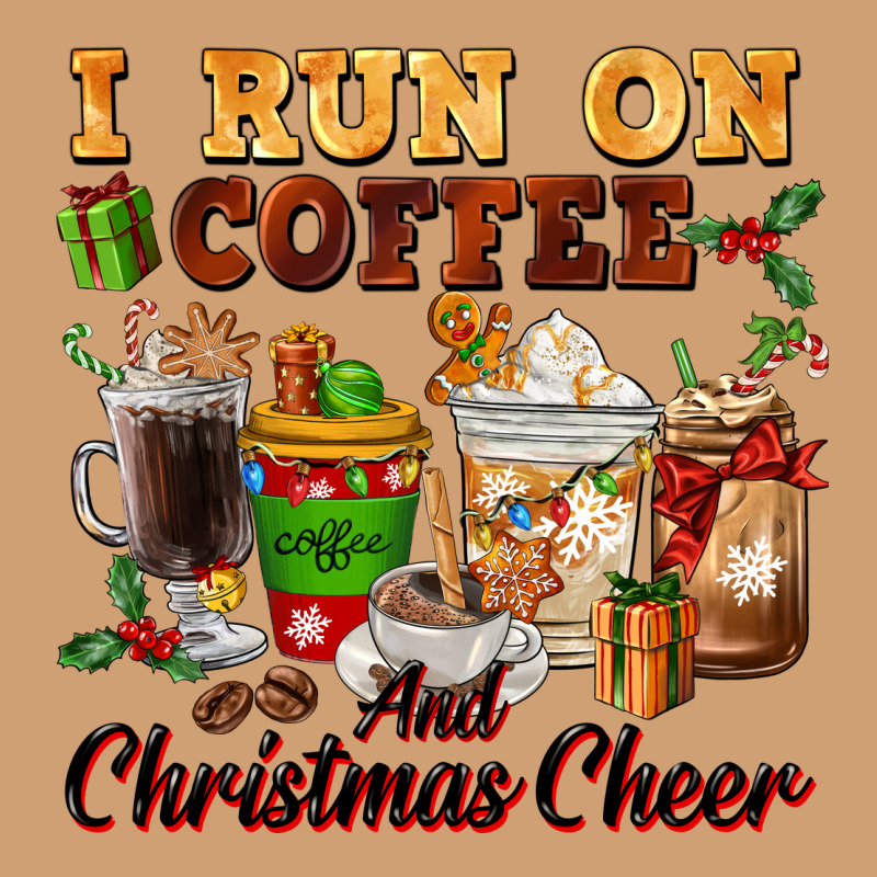 I Run On Coffee And Christmas Cheer Vintage Tee by FaDigitalArtStudio | Teevron