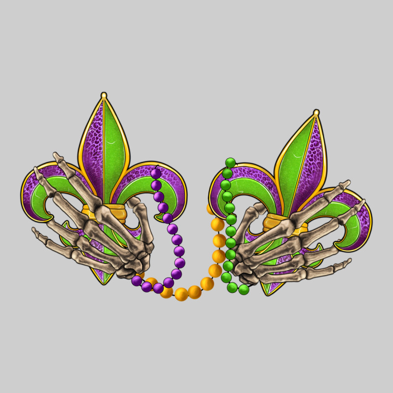 Skeleton Hands Mardi Gras Premium Tee by OliviaCreatesArt | Teevron