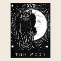 Tarot Card Crescent Moon And Cat Graphic Zipper Hoodie | Teevron