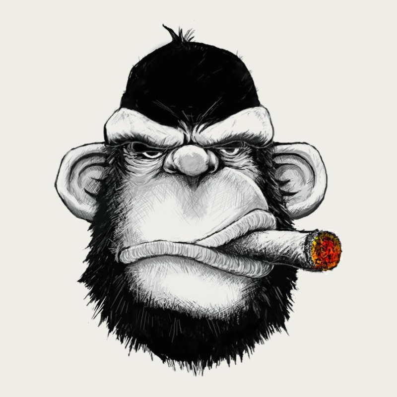 Monkey Smoking Zipper Hoodie by artisFamous | Teevron