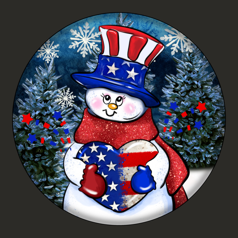 Patriotic Snowman Ornament 4th Of July Heavy Core Tee by HowdyJamesFarm | Teevron