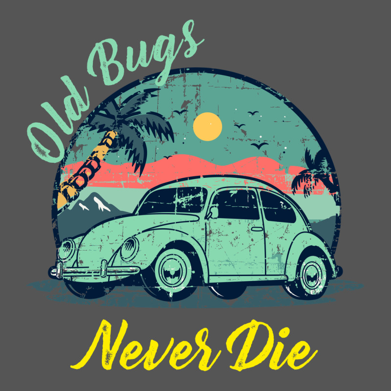 Vintage Funny Beetle Bug Distressed Classic Cars Old Bugs Never Die Zipper Hoodie by artisFamous | Teevron