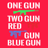 One Gun Two Gun Red Gun Blue Gun Zipper Hoodie | Teevron