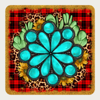 Gemstone Cactus Christmas Coaster Zipper Hoodie | Teevron