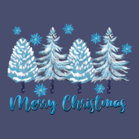 Merry Christmas Blue Trees Vintage Tee | Teevron