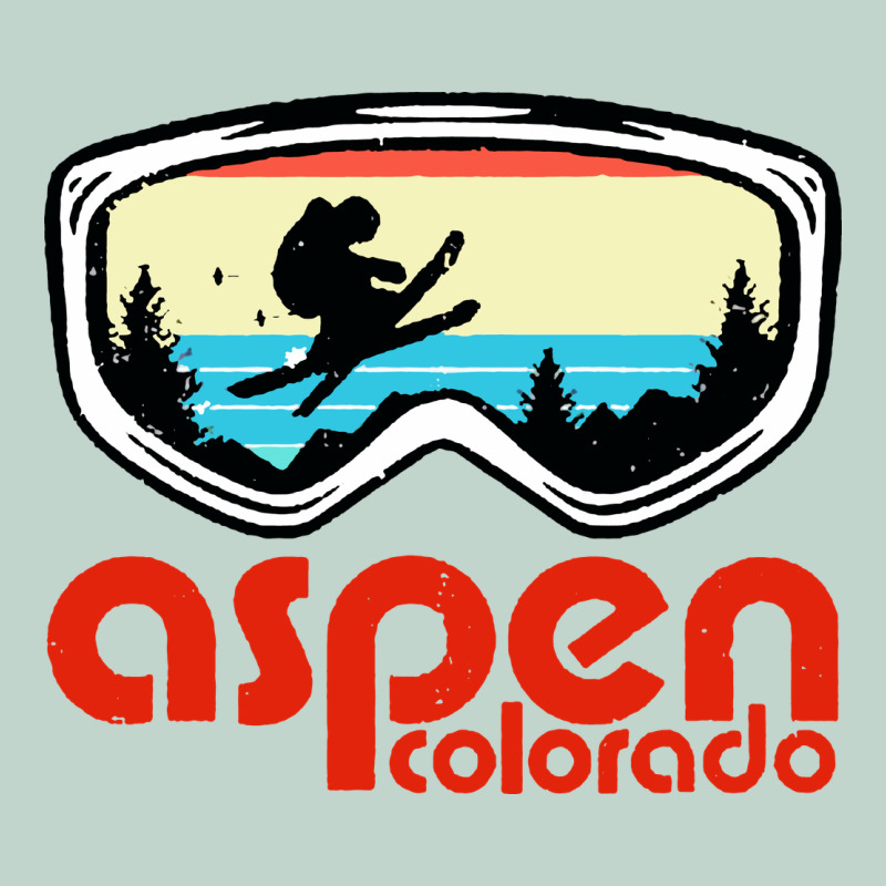 Aspen Colorado Ski Mountain Skiing Retro Vacation Zipper Hoodie by artisFamous | Teevron