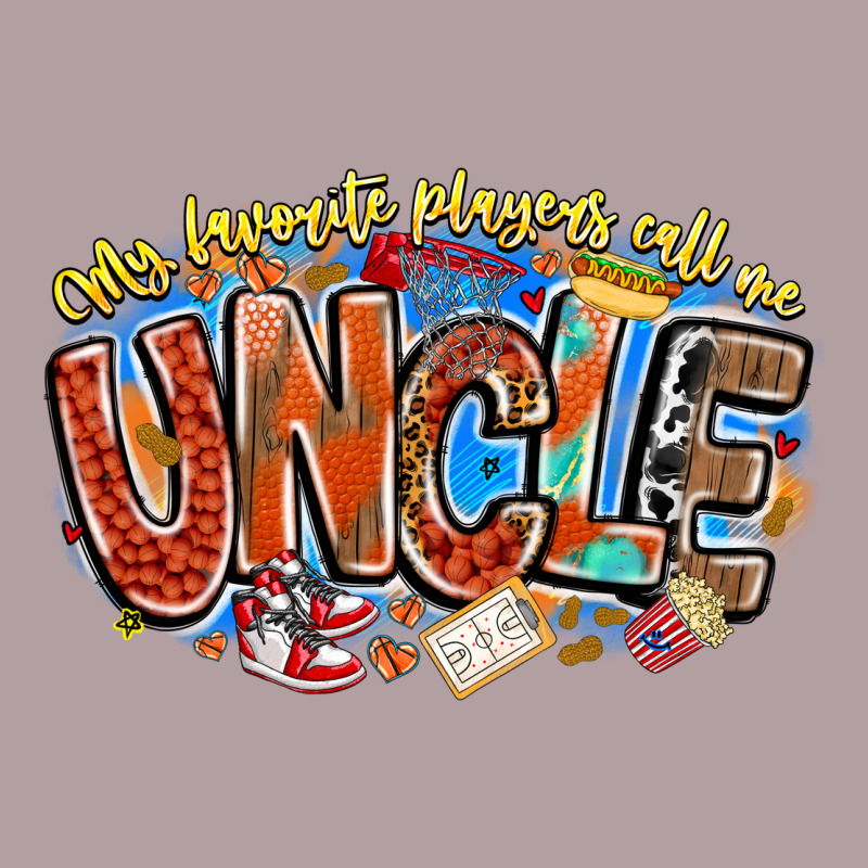 My Favorite Players Call Me Uncle Basketball Vintage Hoodie by CowhideDigitalArt | Teevron