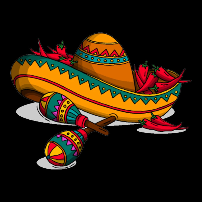 Maracas Sombrero Mexican Zipper Hoodie by artisFamous | Teevron