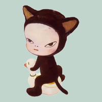 Yoshitomo Nara Cute Cat Zipper Hoodie | Teevron
