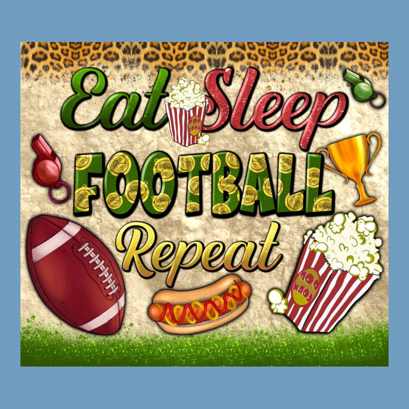 Eat Sleep Football Repeat Tumbler Urban Heavy Tee by BundleAndBundleShop | Teevron