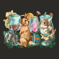 Easter Day Wine Glasses Bunny Heavy Core Tee | Teevron