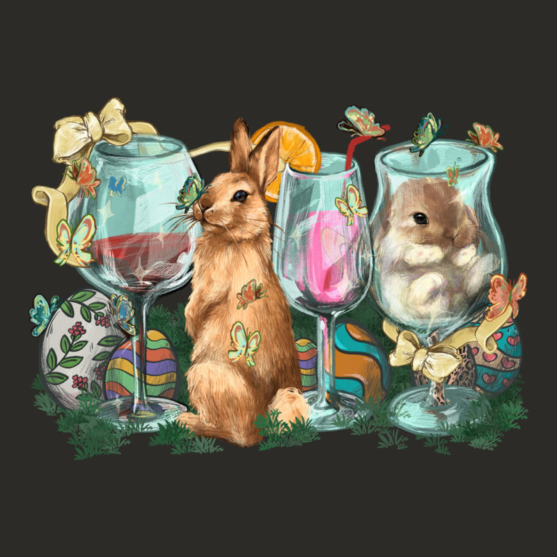 Easter Day Wine Glasses Bunny Heavy Core Tee by HowdyJamesFarm | Teevron