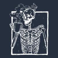 Distressed Skeleton Vintage Smiling Skull Drinking Coffee Zipper Hoodie | Teevron