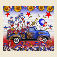 Fourth Of July Truck American Flag Ladies Tee | Teevron