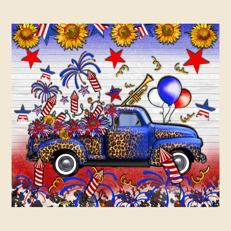 Fourth Of July Truck American Flag Ladies Tee by FaDigitalArtStudio | Teevron
