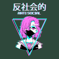 Antisocial Wave Anime Zipper Hoodie | Teevron