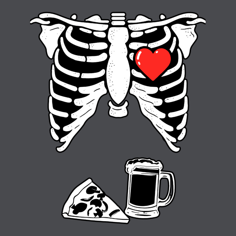 Dad Skeleton Halloween Beer Pizza Zipper Hoodie by artisFamous | Teevron