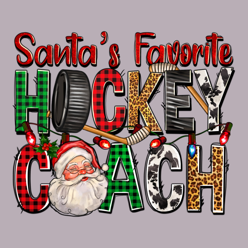 Santa's Favorite Hockey Coach For Christmas Vintage Tee by FaDigitalArtStudio | Teevron