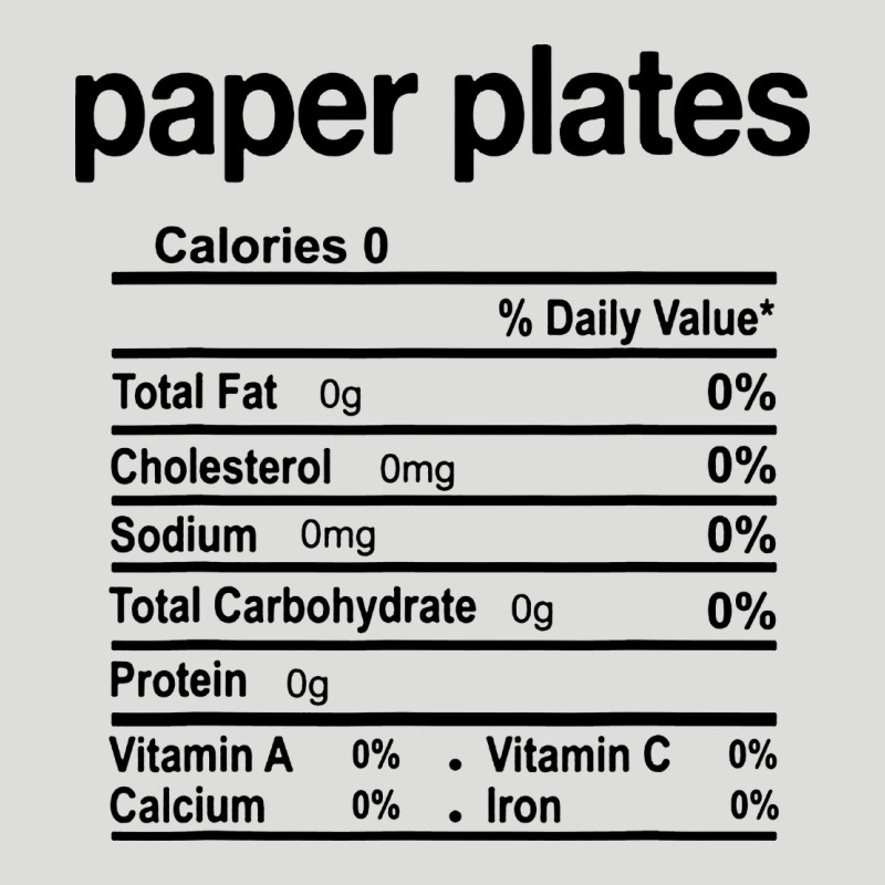 Paper Plates Nutrition Facts Funny Thanksgiving Christmas Zipper Hoodie by artisFamous | Teevron