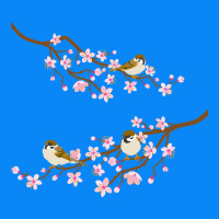 Cherry Blossom Sakura With Bird Zipper Hoodie | Teevron