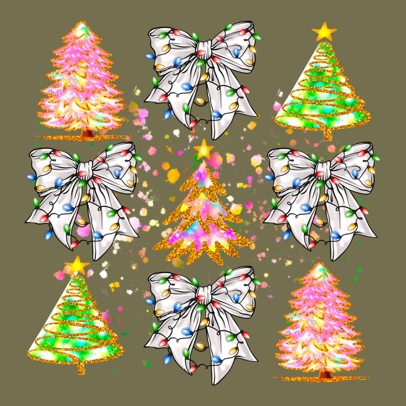 Christmas Trees And Bow Vintage Hoodie by CowhideDigitalArt | Teevron