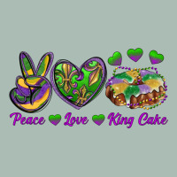 Peace Love Mardi Gras King Cake Classic Tee | Teevron