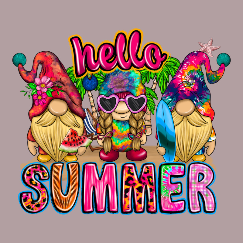 Hello Summer Gnome Vintage Hoodie by CowhideDigitalArt | Teevron