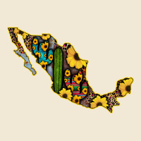 Guerrero Mexico Serape Cactus Sunflower Map Premium Tee | Teevron
