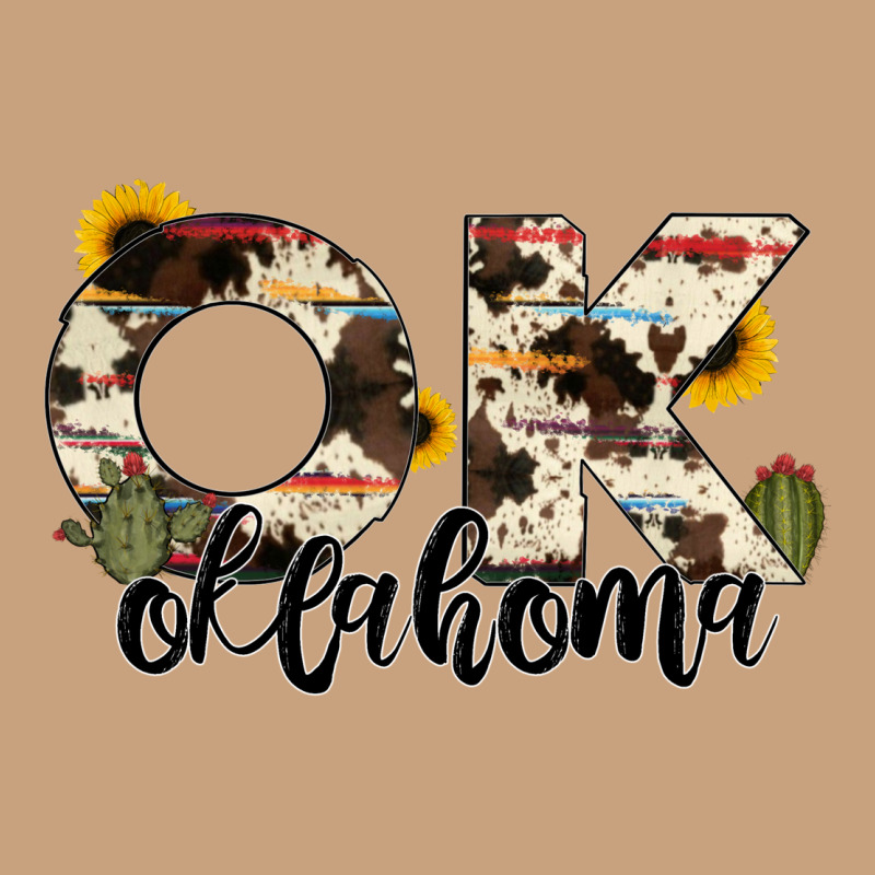 Oklahoma State Cowhide Serape Cactus Vintage Tee by RanaPortraitStore | Teevron