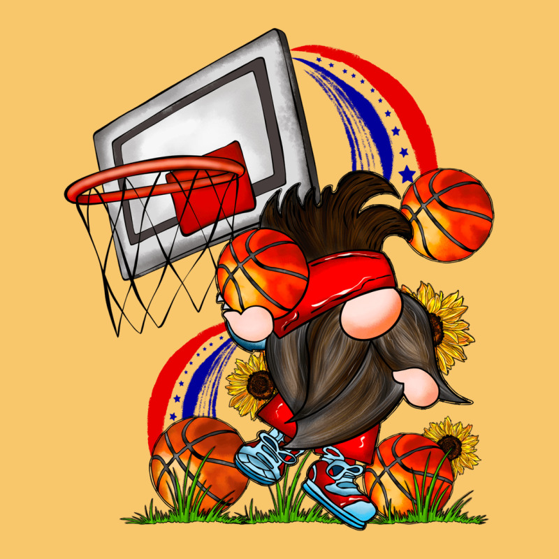 Basketball Gnome Vintage Hoodie by CowhideDigitalArt | Teevron