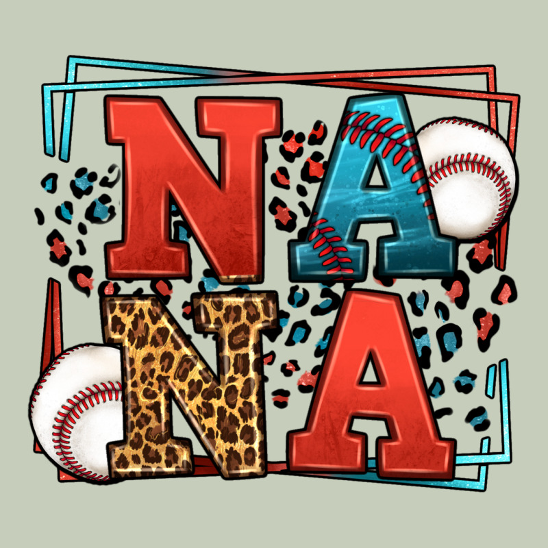 Baseball Nana Leopard Frame Long Sleeve Tee by LillyAllenDesigns | Teevron